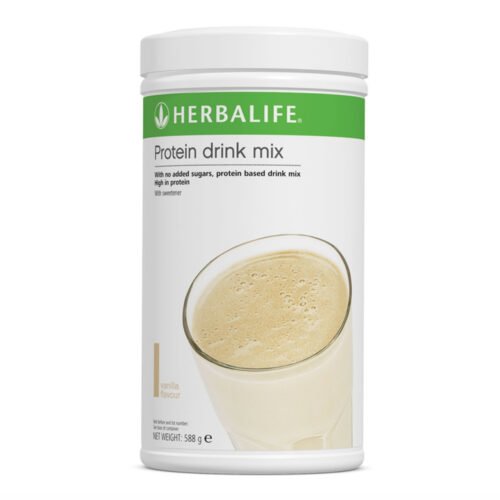 Herbalife protein drink mix.